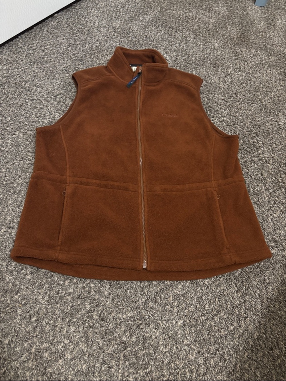 L.L. Bean vest chocolate brown vintage women’s large soft Sherpa fall winter Y2K
